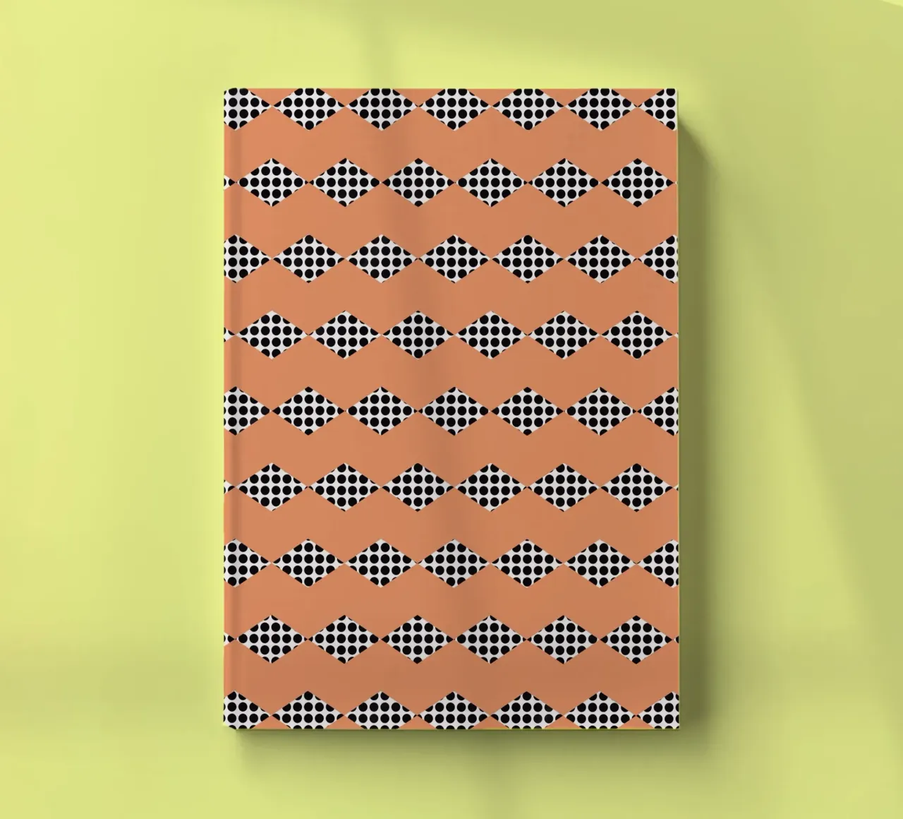 Black dot in diamond shape pattern notebook by Little Dean