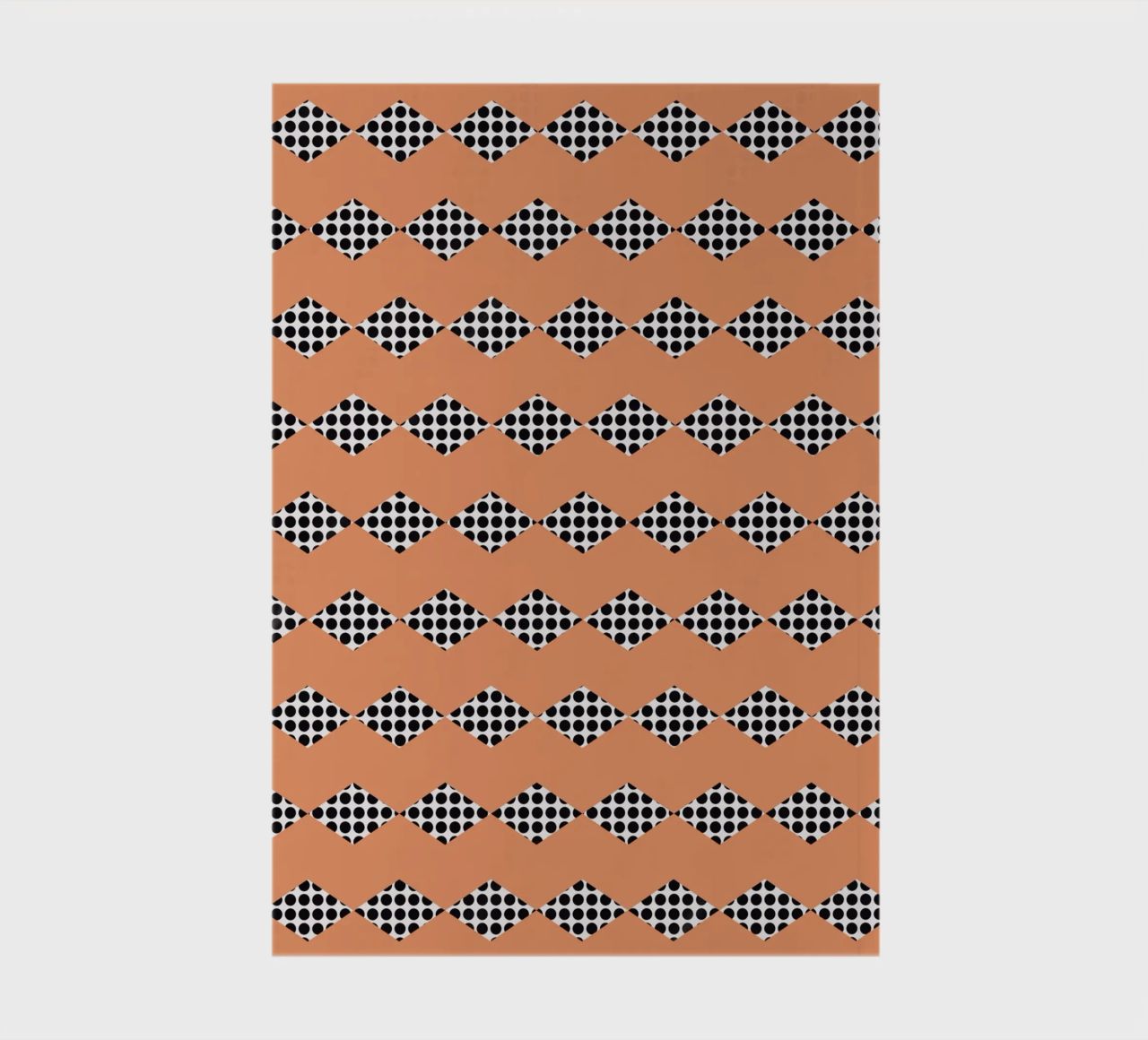 Black dot in diamond shape pattern notebook by Little Dean