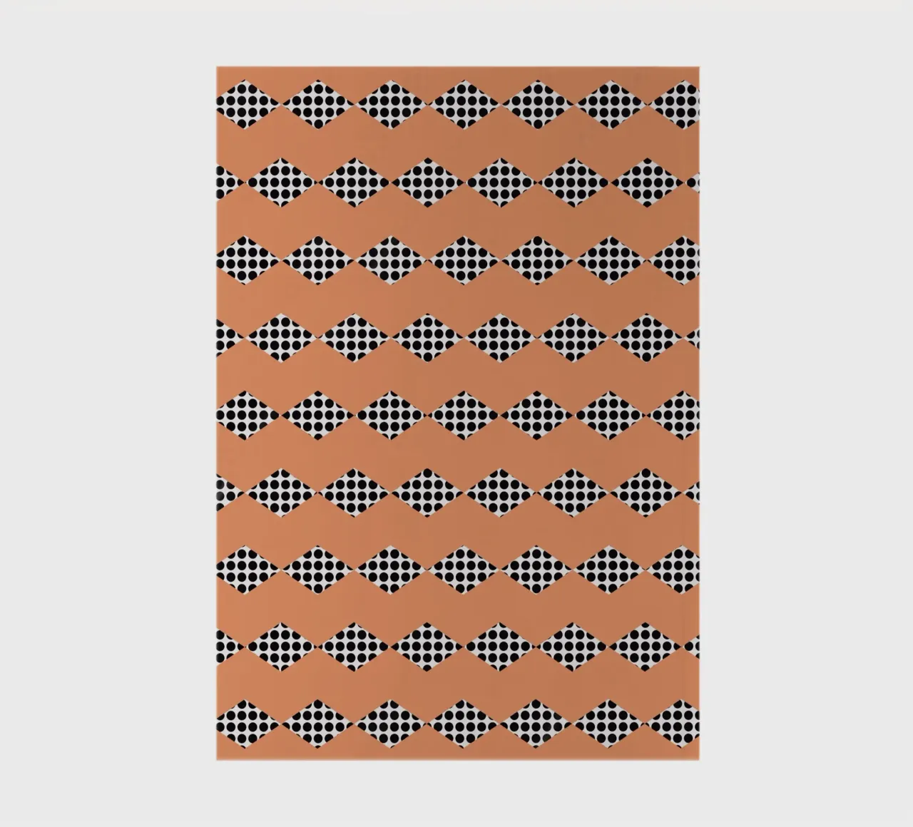 Black dot in diamond shape pattern notebook by Little Dean