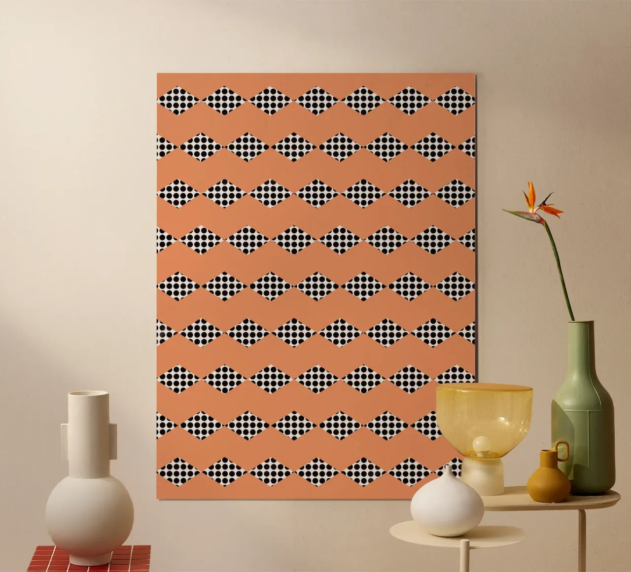 Black dot in diamond shape pattern hahnemühle by Little Dean