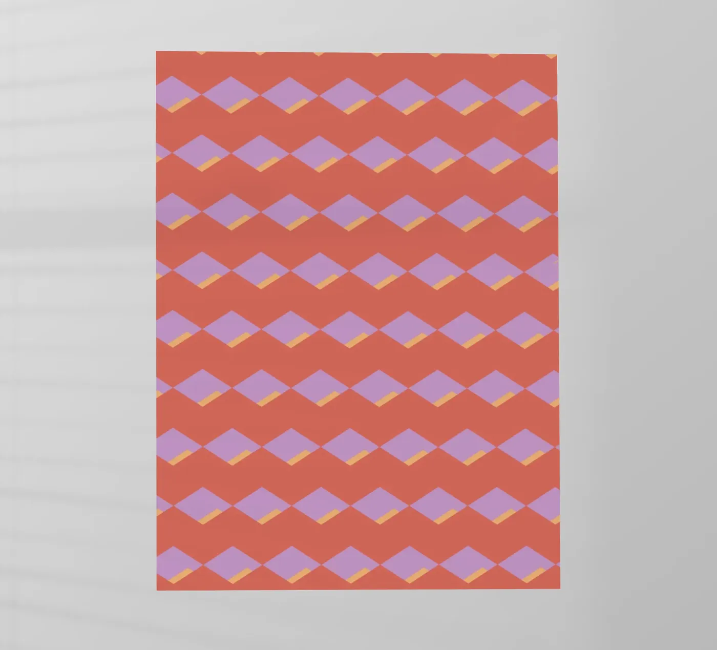 Motif en zigzag rouge diamant film rétro-éclairé de Little Dean