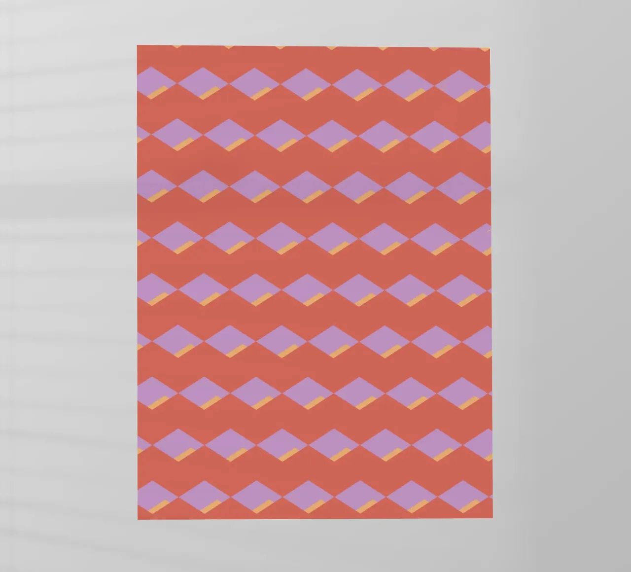 Diamante rosso a zig zag pellicola backlit da Little Dean