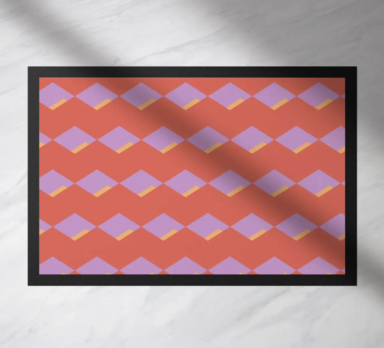 Diamante rosso a zig zag zerbino da Little Dean