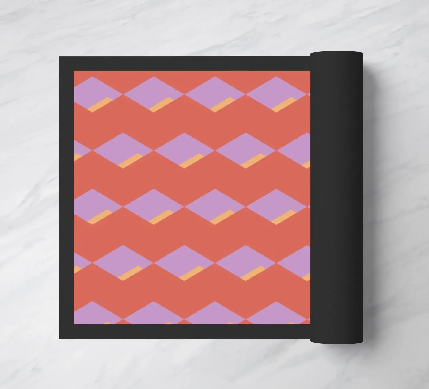 Diamond red zigzag pattern deurmat van Little Dean