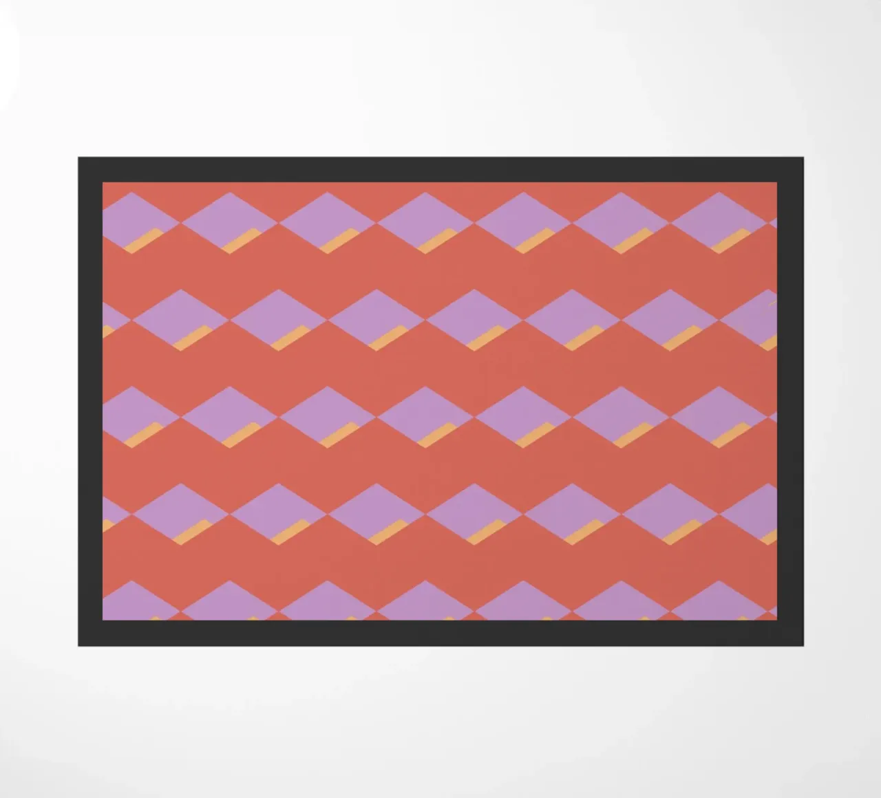 Diamante rosso a zig zag zerbino da Little Dean