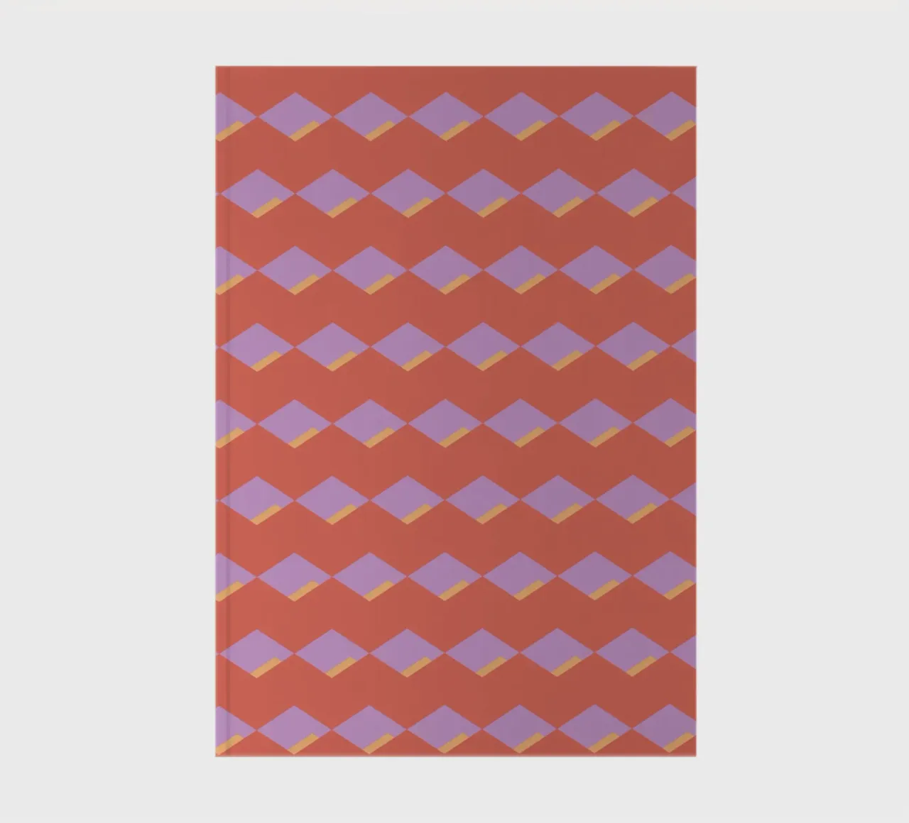 Diamond red zigzag pattern notebook by Little Dean