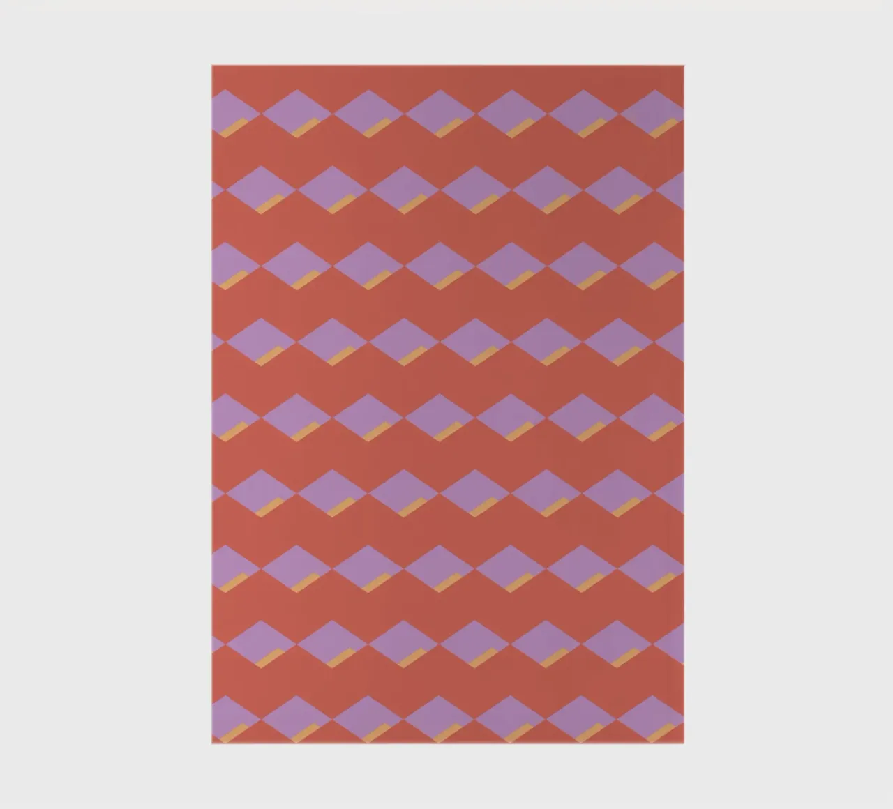 Diamond red zigzag pattern notebook by Little Dean