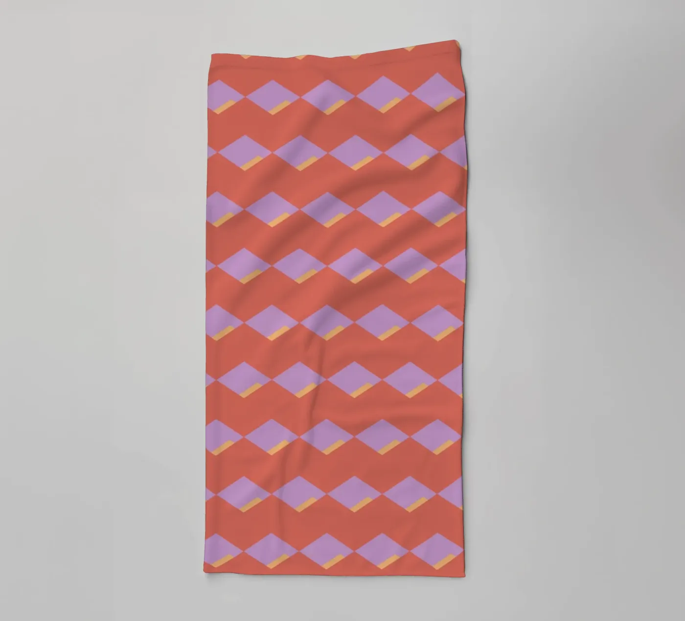 Diamond red zigzag pattern asciugamano da bagno da Little Dean