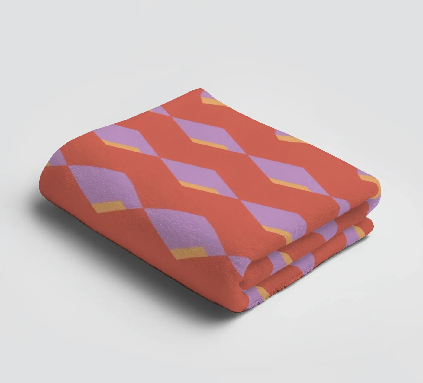 Diamond red zigzag pattern asciugamano da bagno da Little Dean