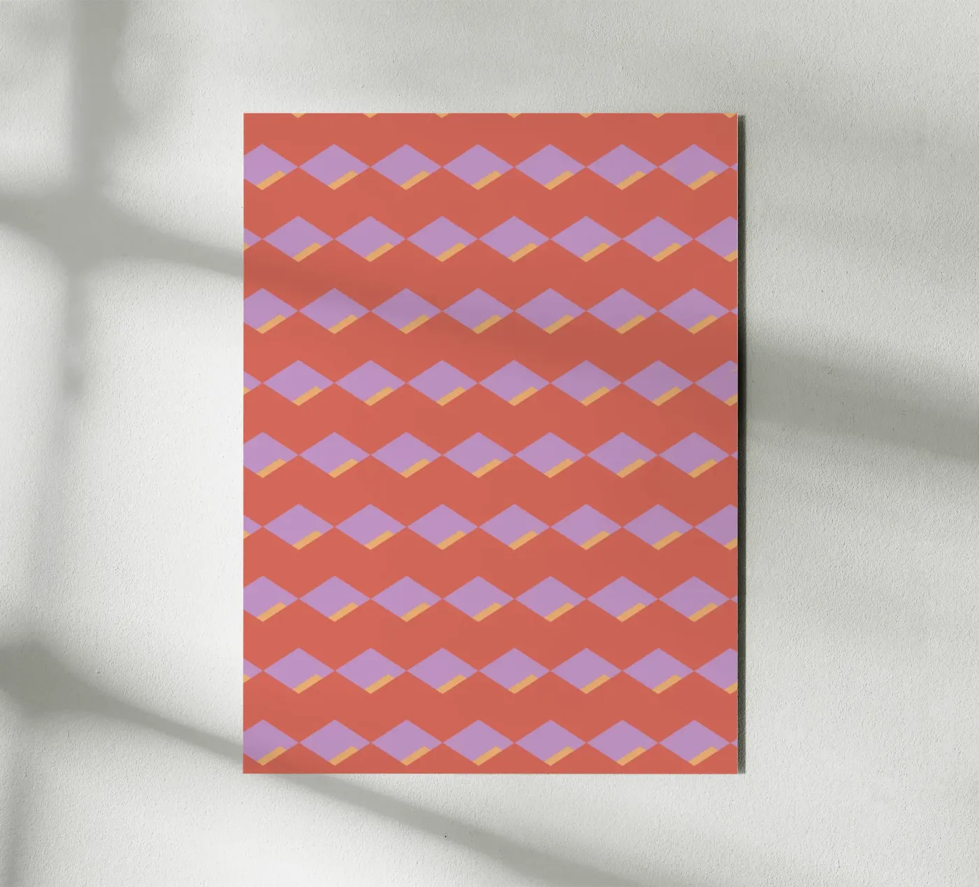 Diamond red zigzag pattern forex-plaat van Little Dean