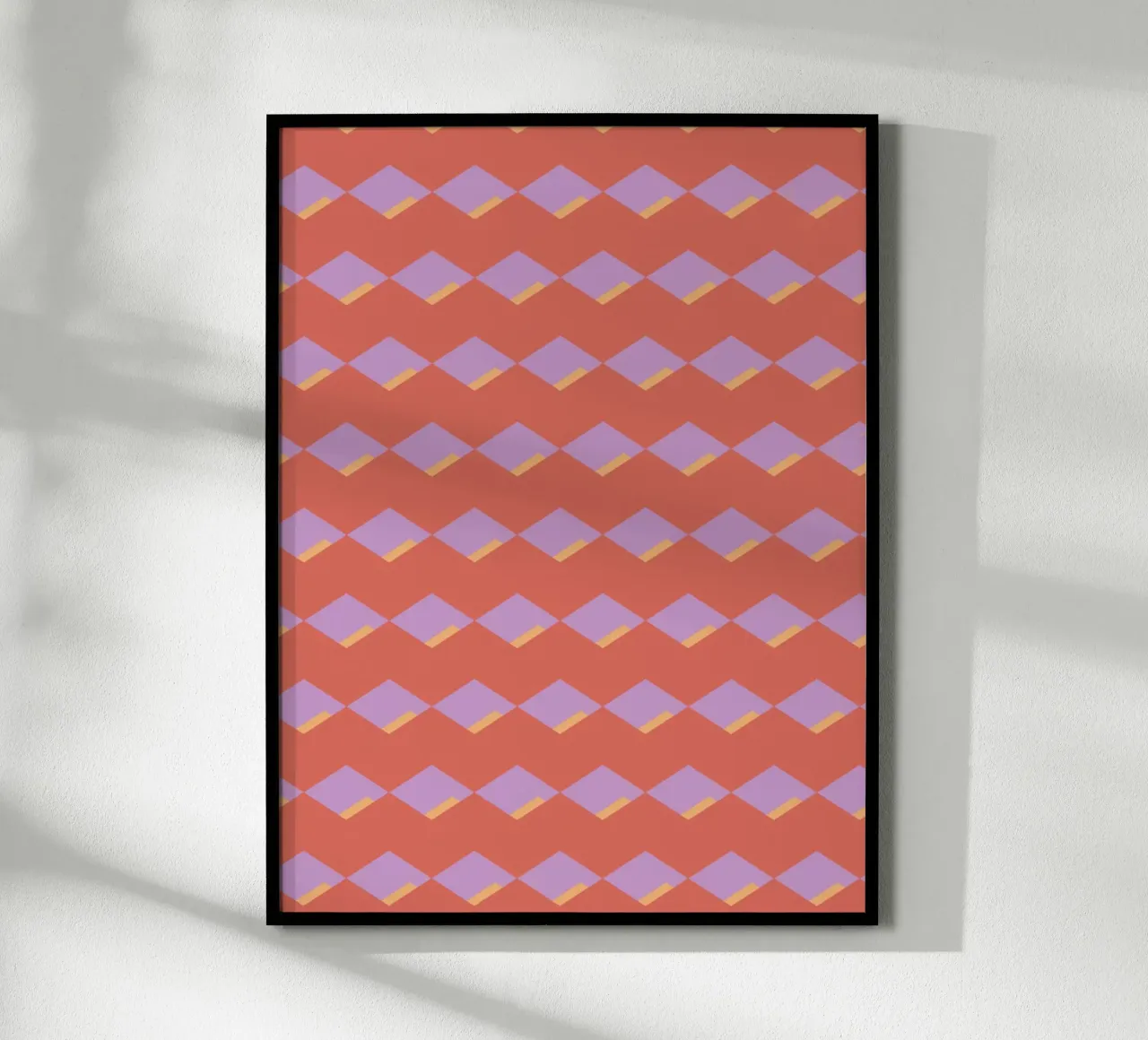 Diamond red zigzag pattern hahnemühle by Little Dean