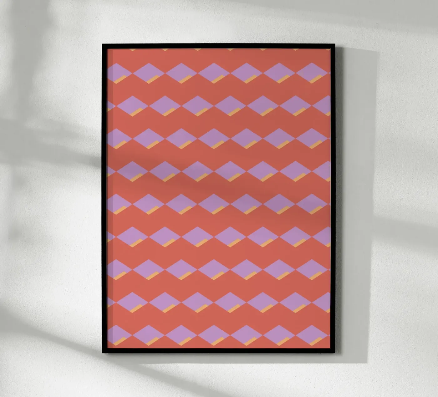 Diamond red zigzag pattern hahnemühle by Little Dean