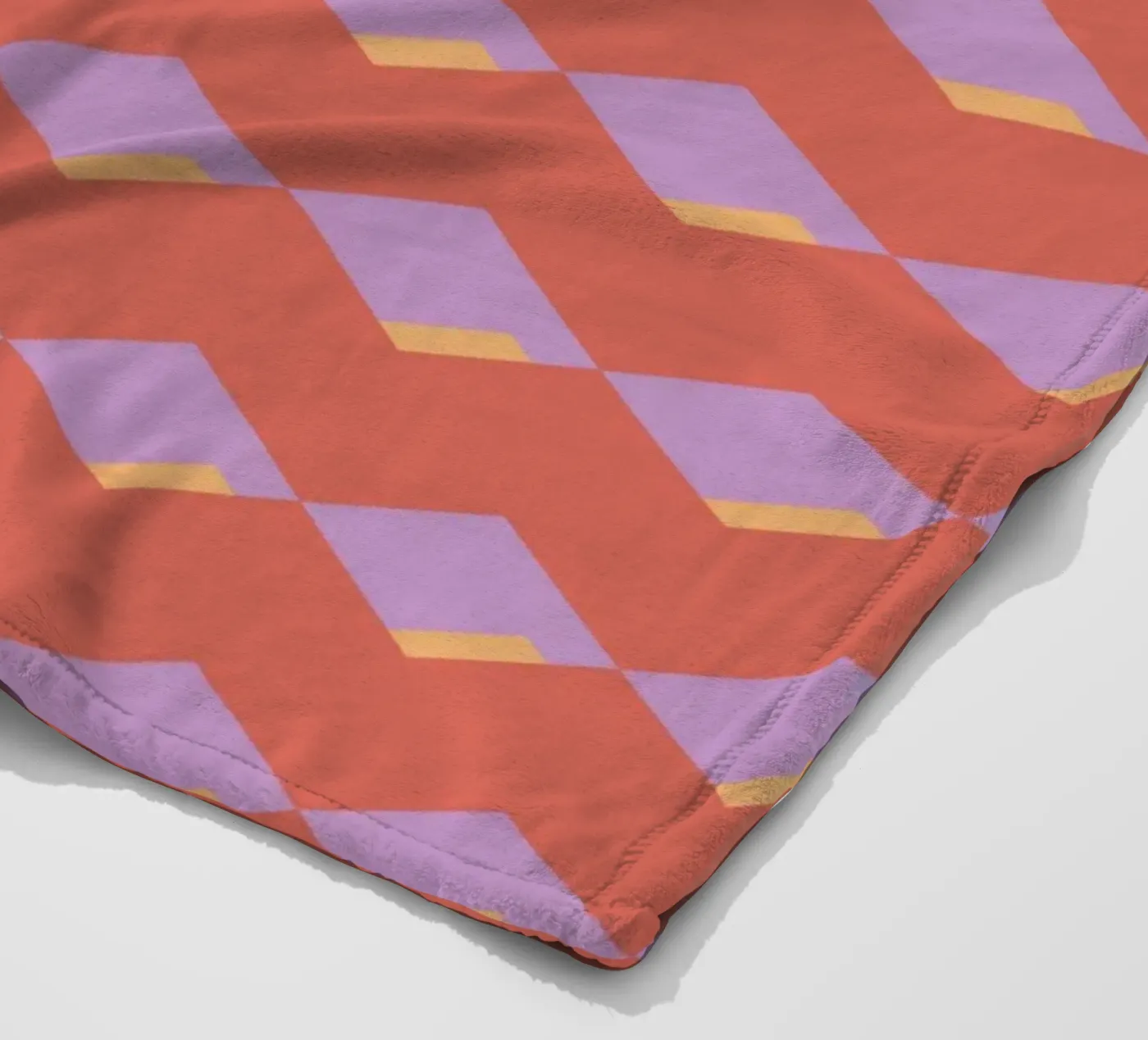 Diamond red zigzag pattern fleecedeken van Little Dean