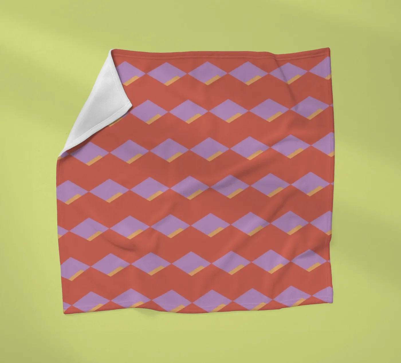 Diamond red zigzag pattern fleecedeken van Little Dean