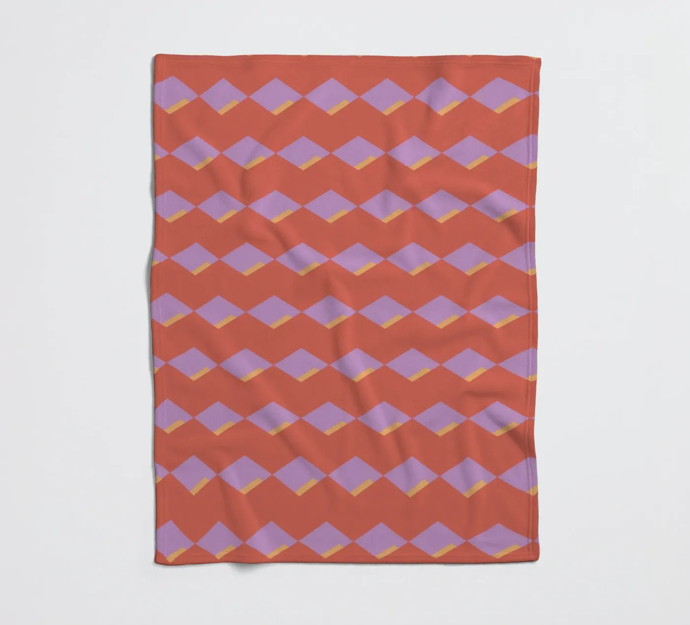 Diamond red zigzag pattern fleecedeken van Little Dean