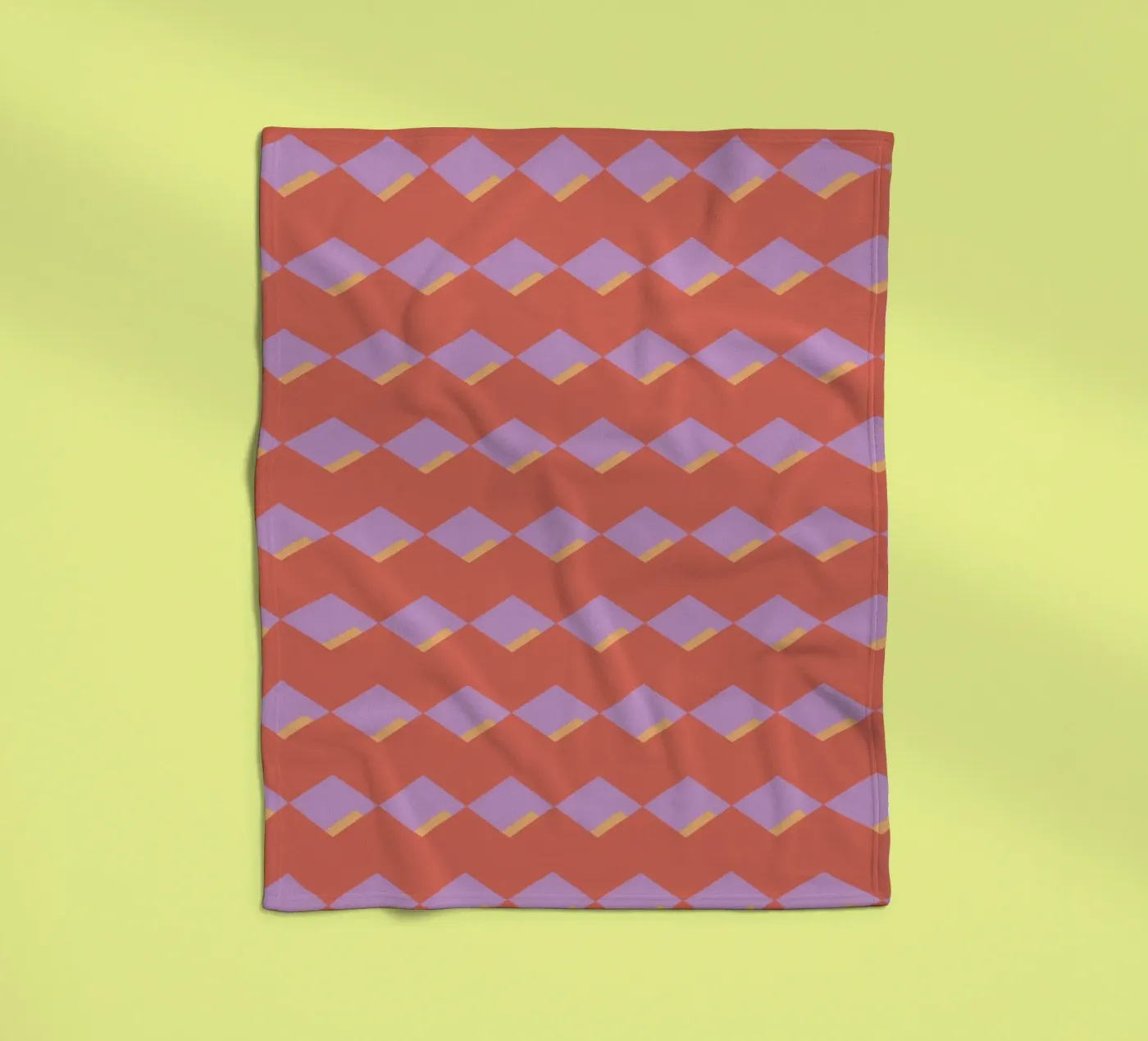 Diamond red zigzag pattern fleecedeken van Little Dean