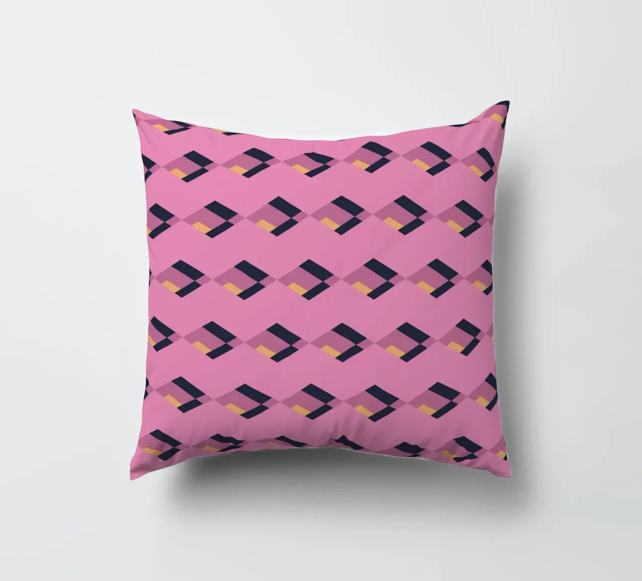 Diamante rosa a zig zag cuscino da Little Dean