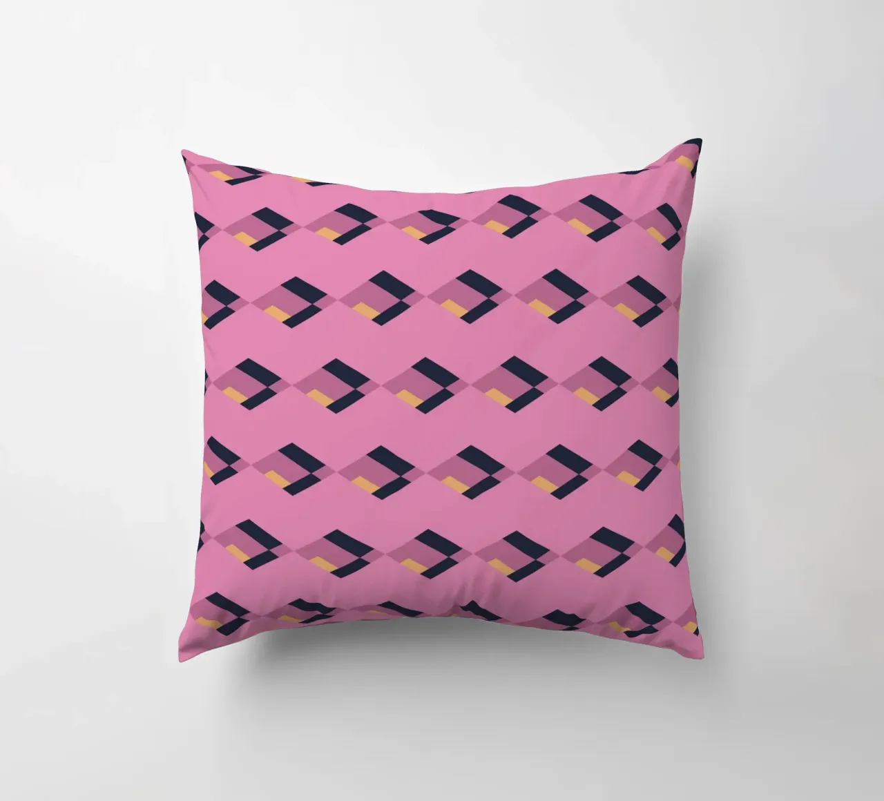 Diamante rosa a zig zag cuscino da Little Dean