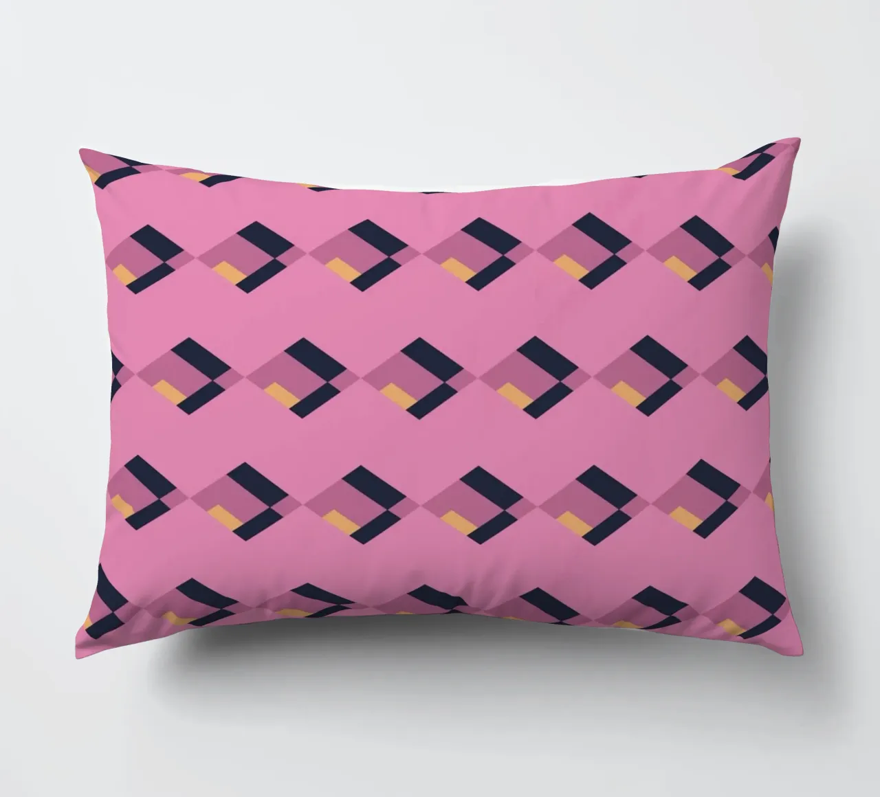 Diamante rosa a zig zag cuscino da Little Dean