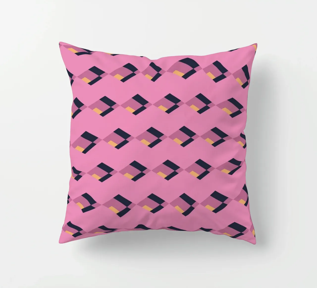 Diamante rosa a zig zag cuscino da Little Dean