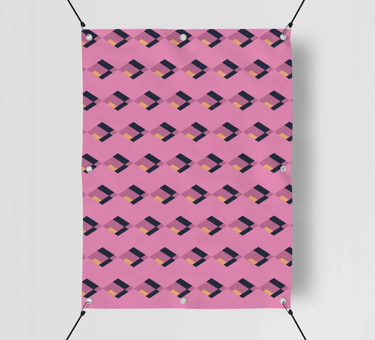 Diamante rosa a zig zag telo in pvc da Little Dean