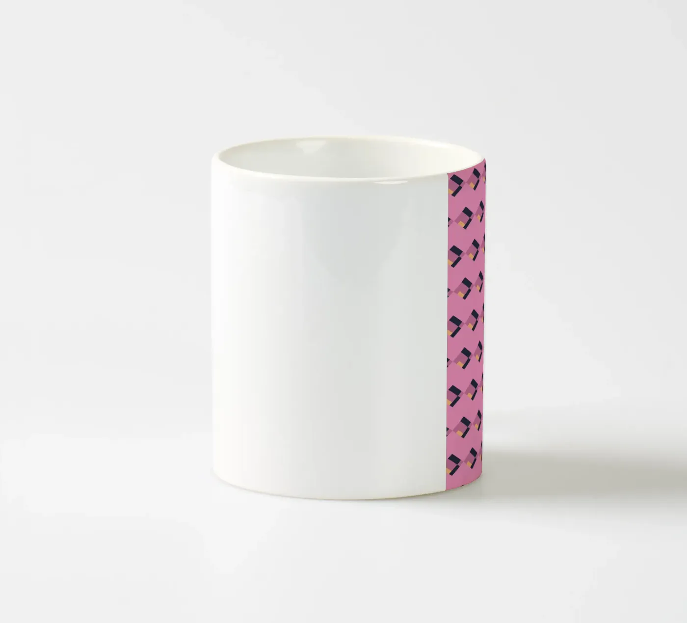 Diamond pink zigzag pattern ceramic mug by Little Dean