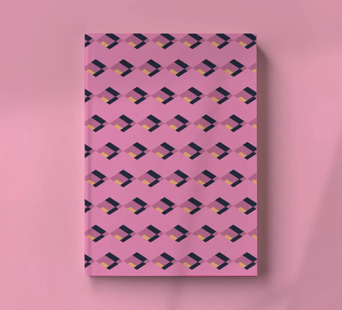 Diamond pink zigzag pattern notebook by Little Dean