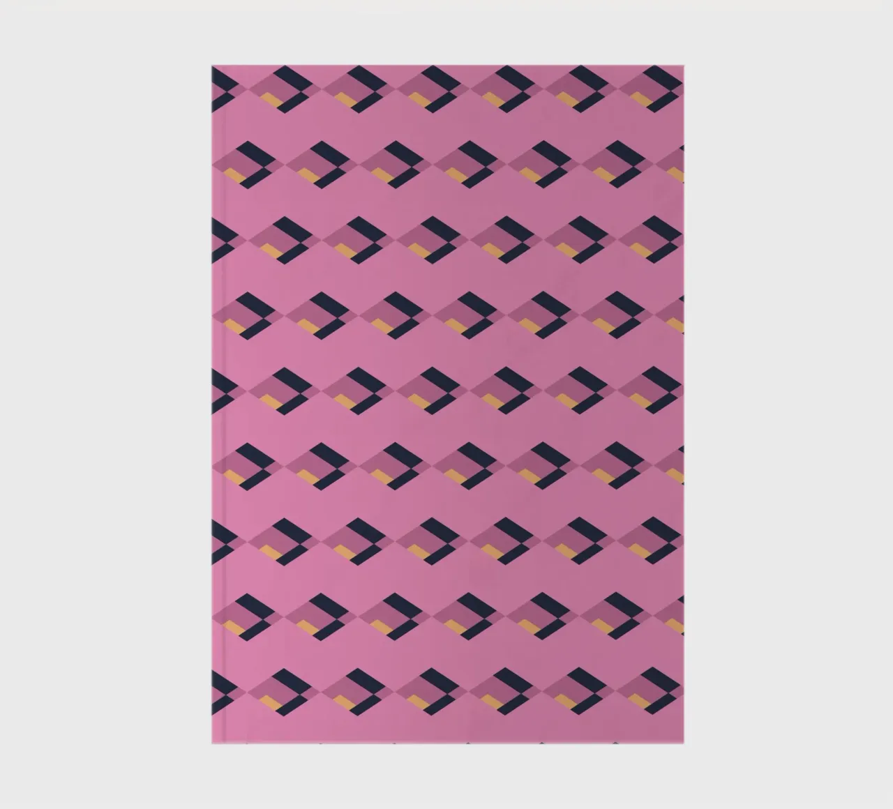 Diamond pink zigzag pattern notebook by Little Dean