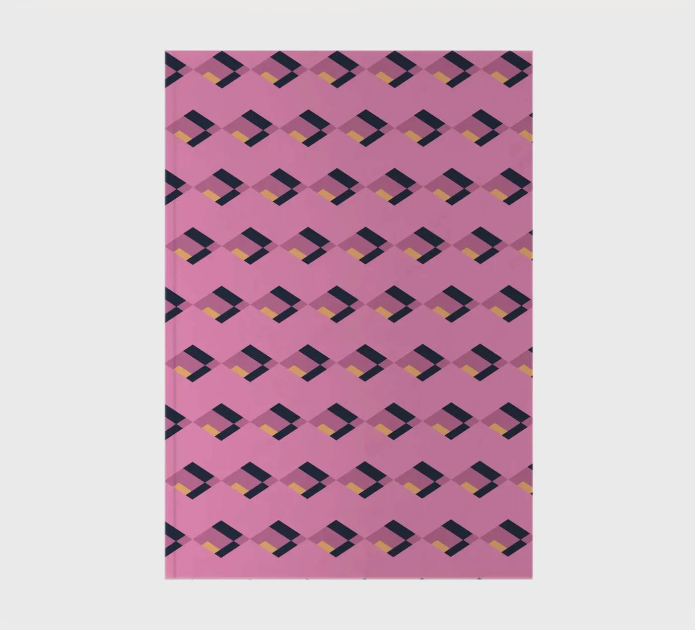 Motif en zigzag rose diamant carnet de Little Dean