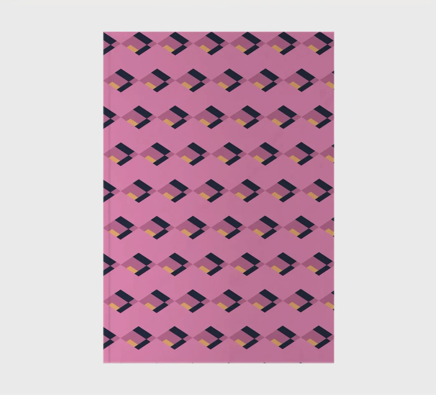 Diamond pink zigzag pattern notebook by Little Dean