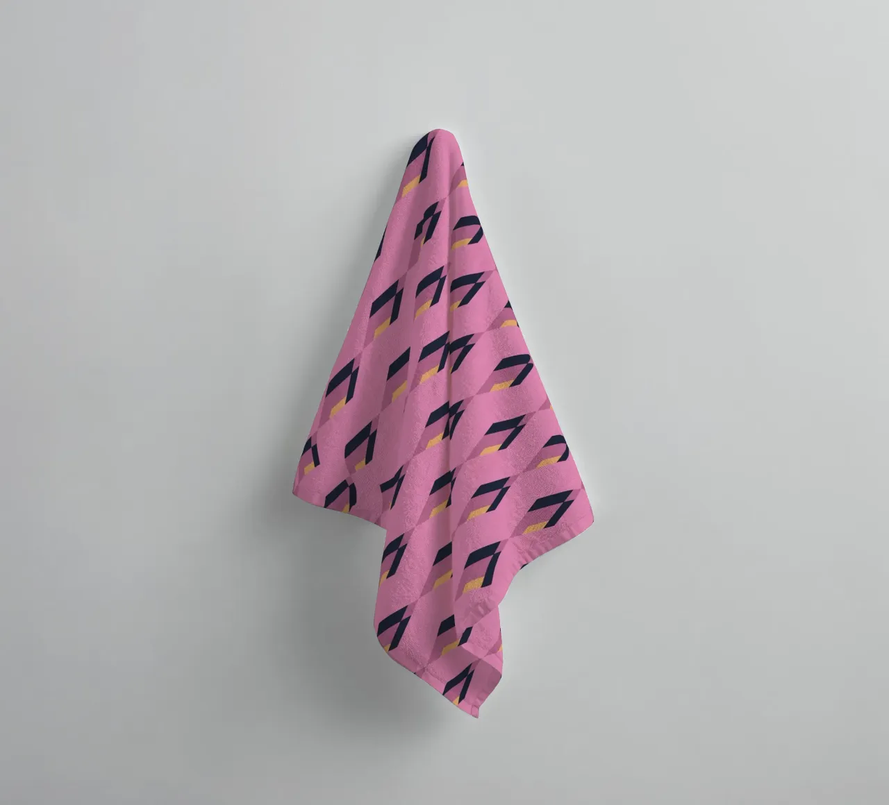 Rosa diamante en zigzag toalla de baño de Little Dean