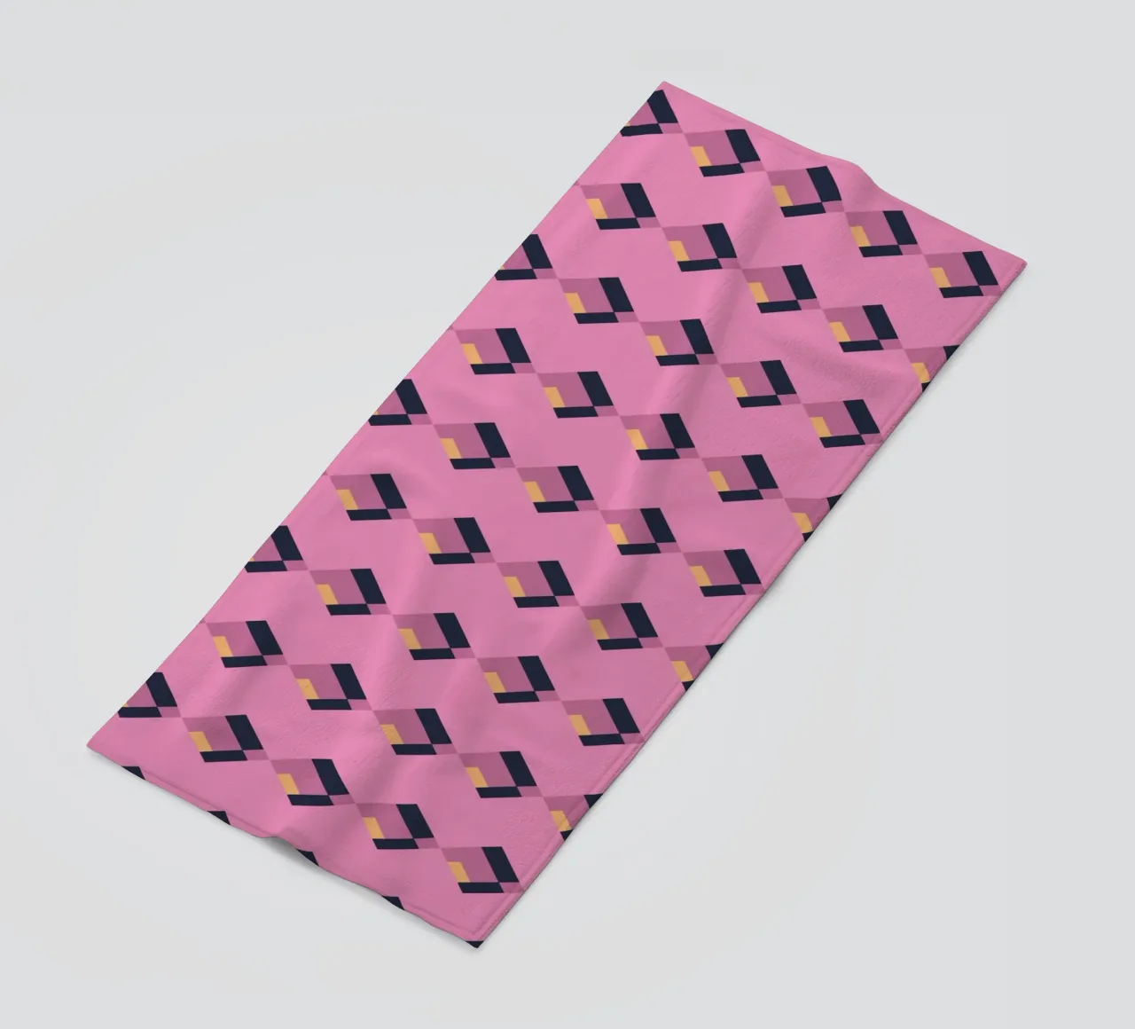 Diamante rosa a zig zag telo mare da Little Dean