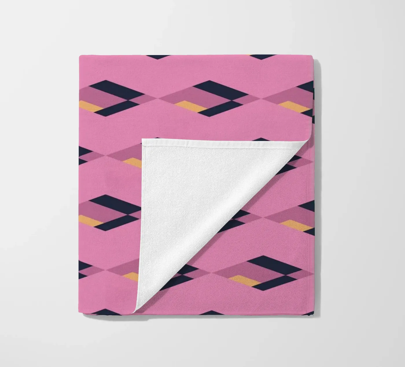 Diamante rosa a zig zag telo mare da Little Dean