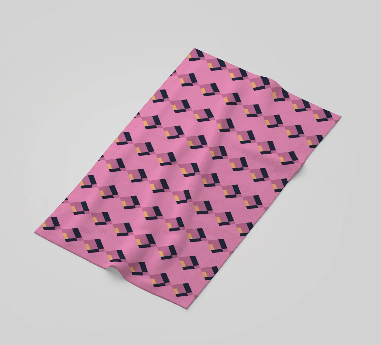 Diamante rosa a zig zag telo mare da Little Dean