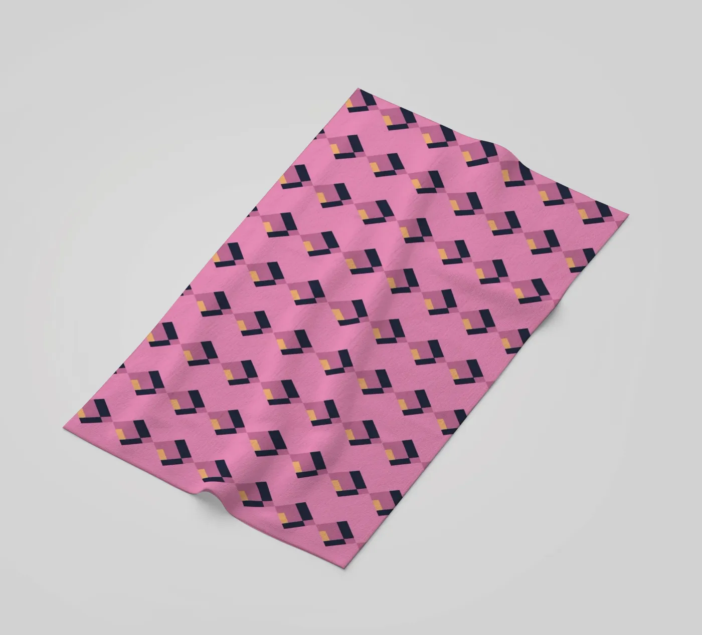 Diamante rosa a zig zag telo mare da Little Dean