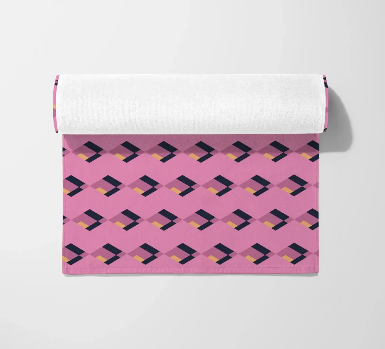Diamante rosa a zig zag telo mare da Little Dean