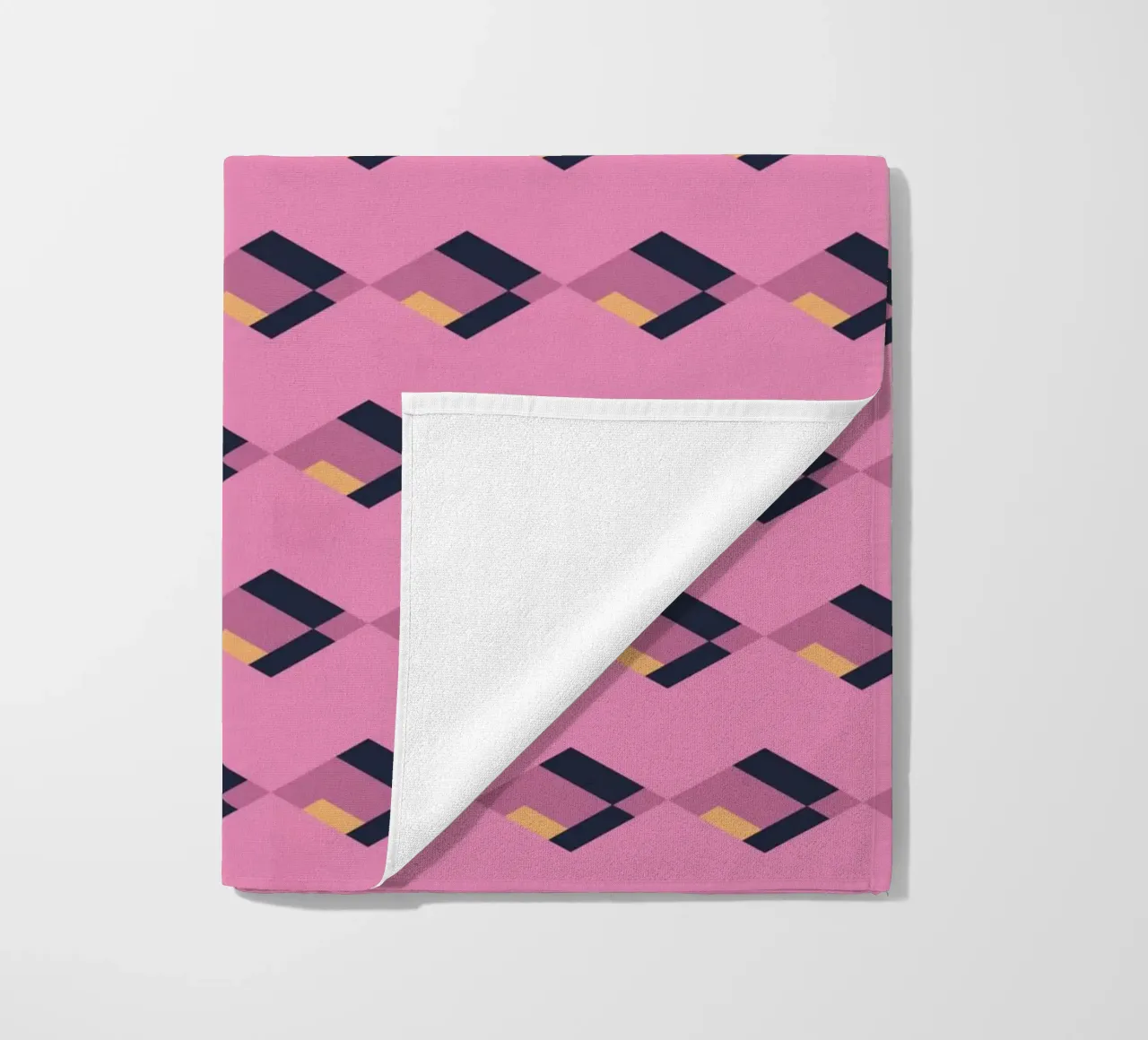 Diamante rosa a zig zag telo mare da Little Dean