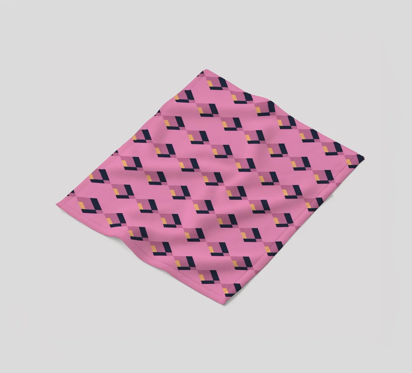 Diamond pink zigzag pattern Fleecedecke von Little Dean