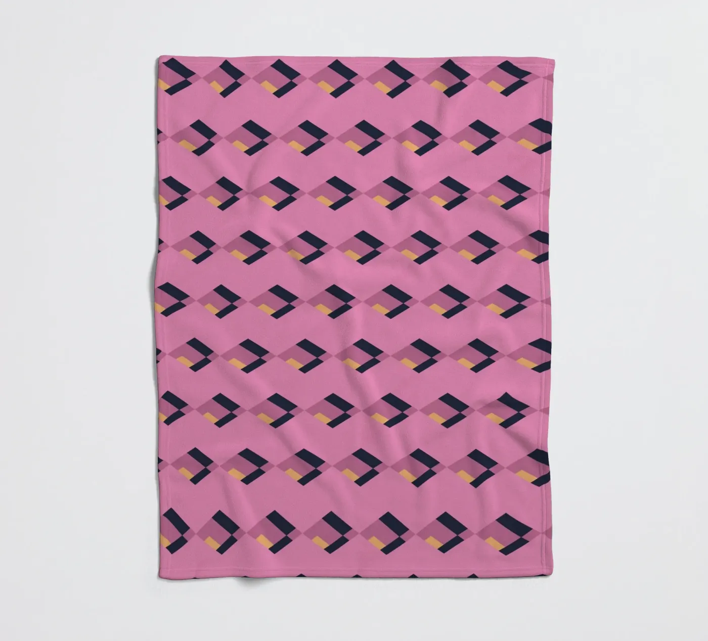 Diamond pink zigzag pattern Fleecedecke von Little Dean