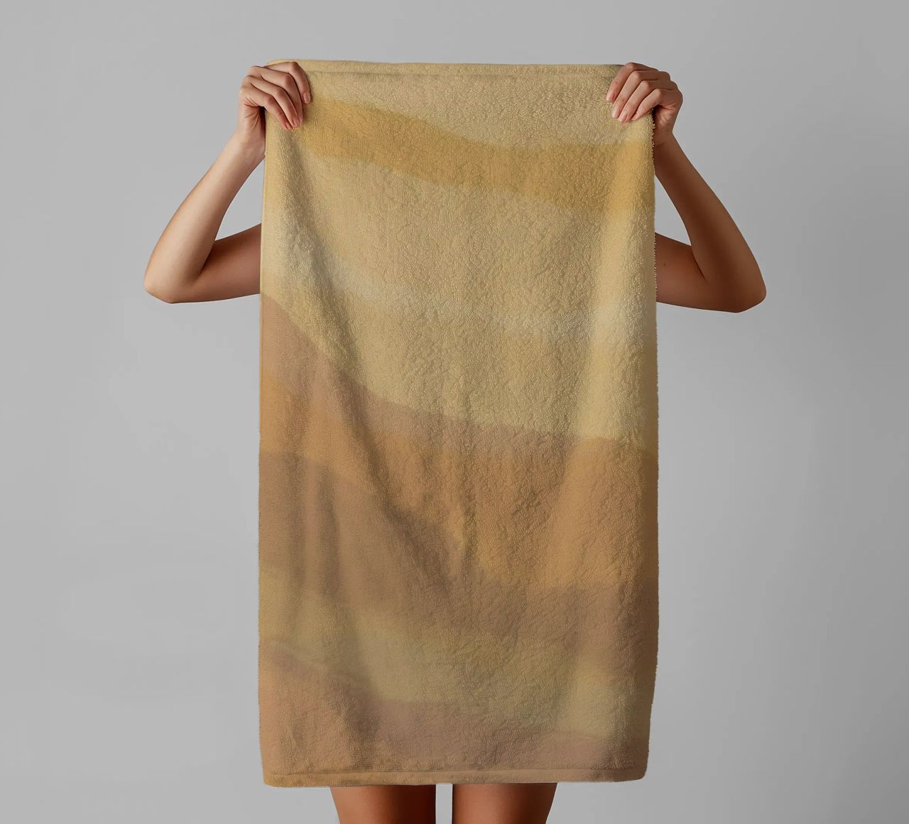 Landscape nature gradient towel by Little Dean
