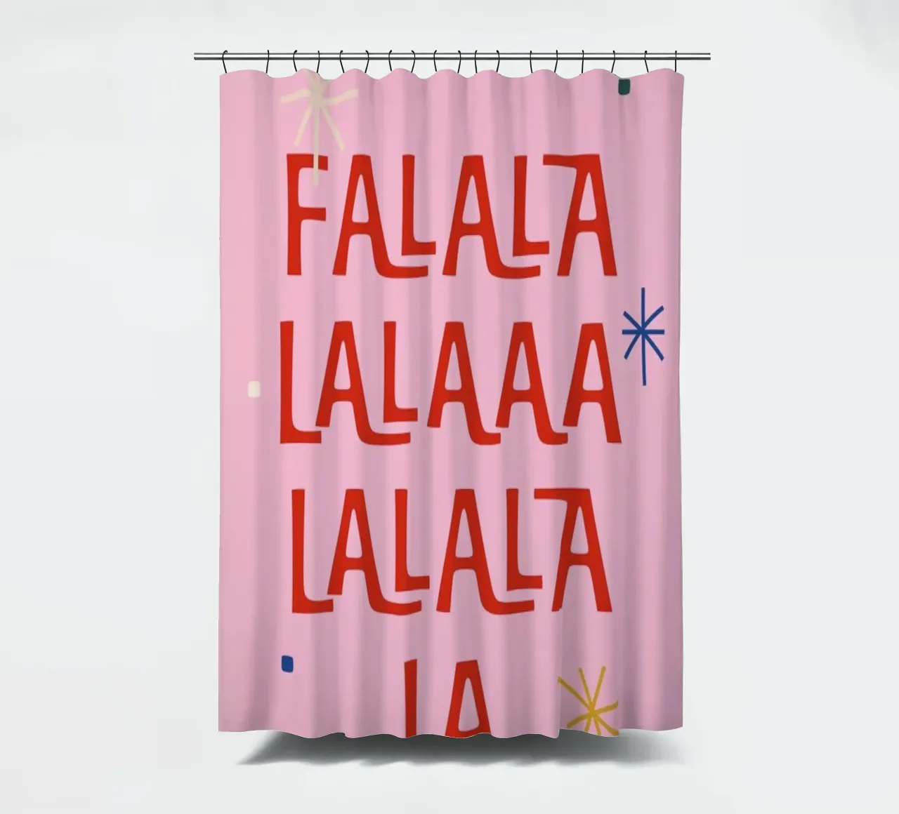Fa La La La shower curtain by The Native State