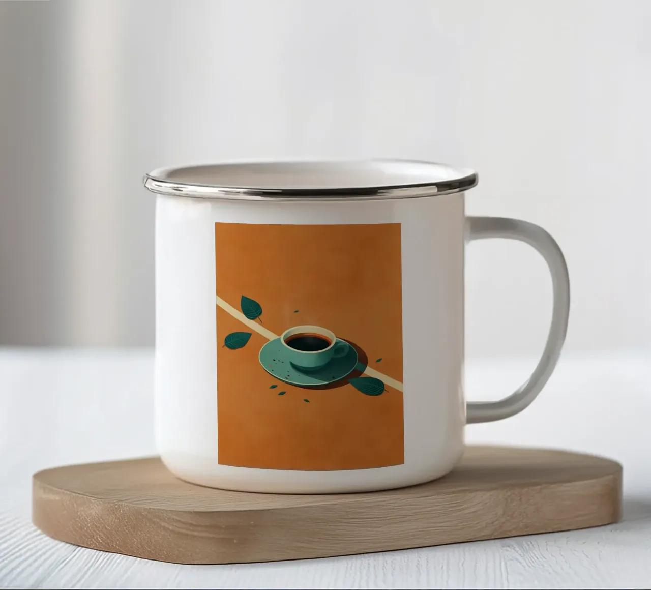 koffiekopje emaille mok van Jonathan R NASH