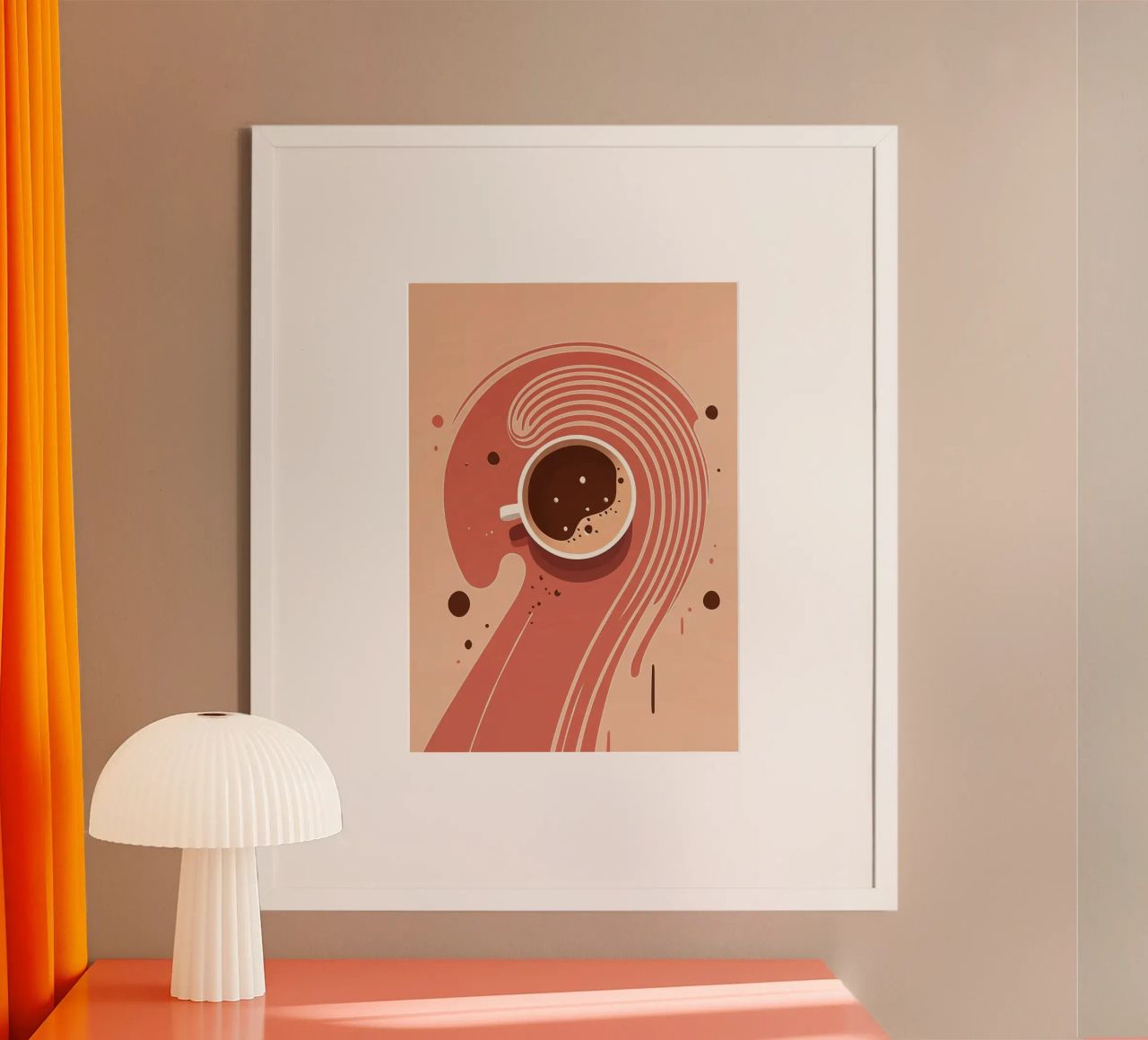 coffee cup poster by Jonathan R NASH