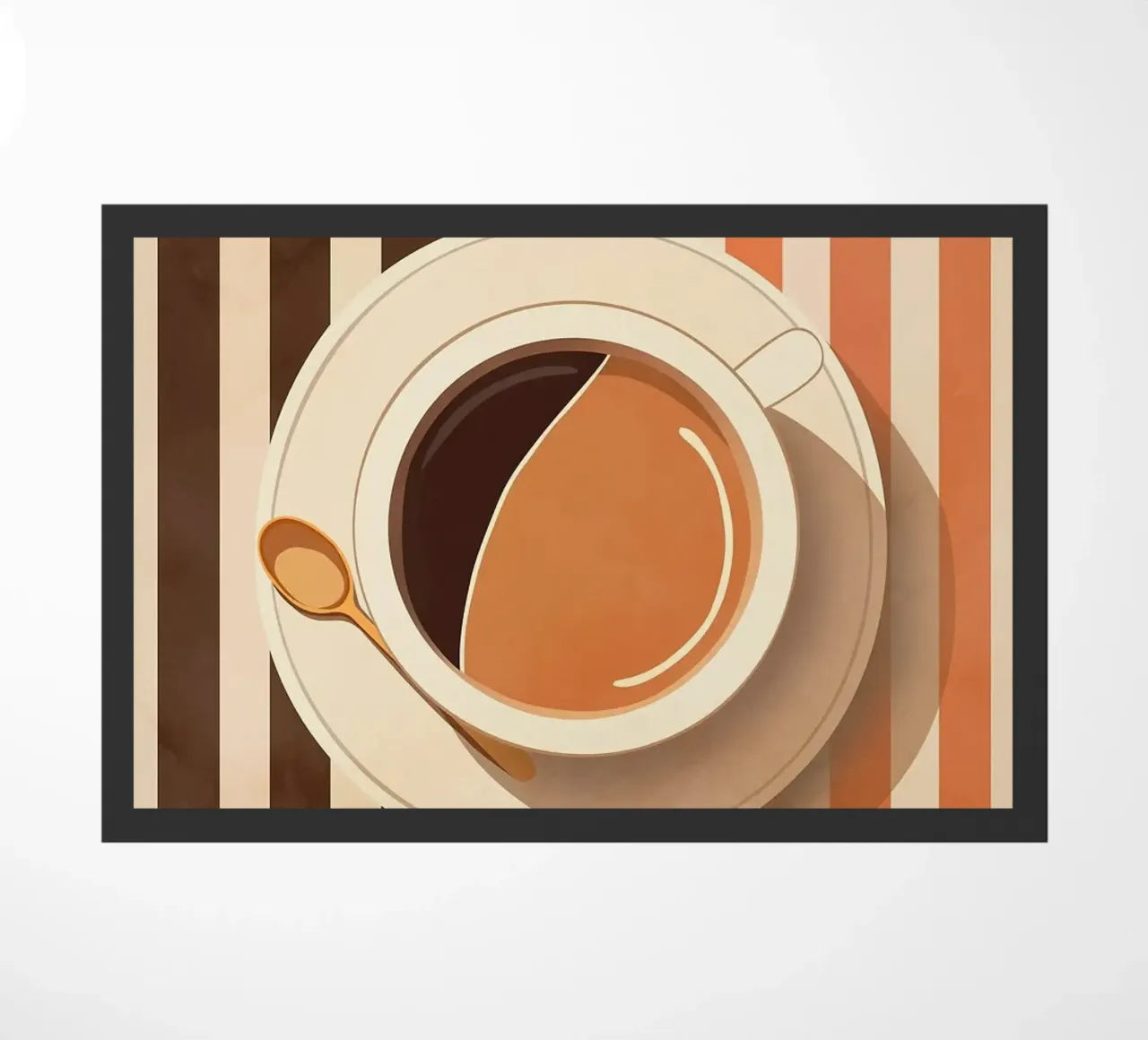 coffee cup doormat by Jonathan R NASH
