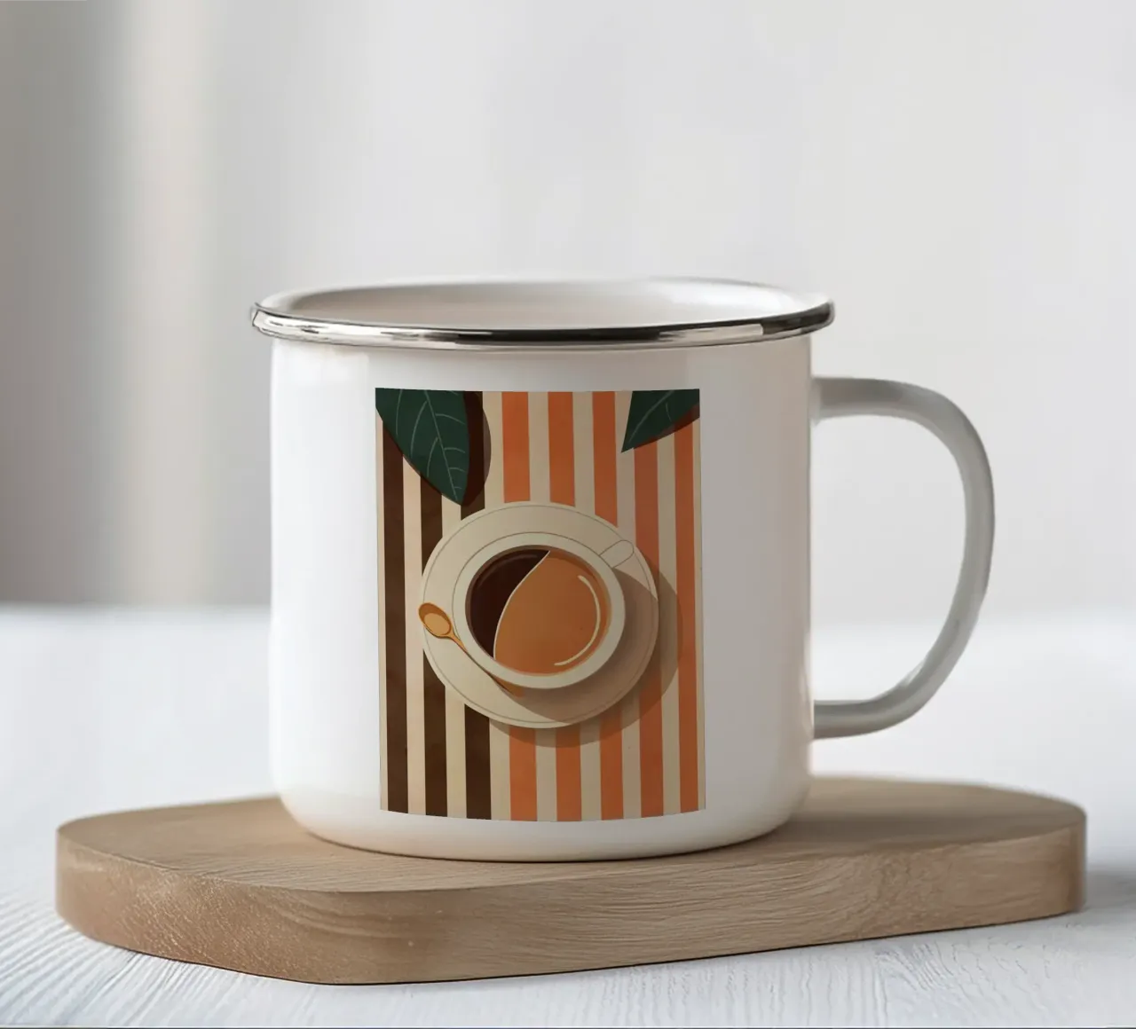 Kaffeetasse Emaille Tasse von Jonathan R NASH
