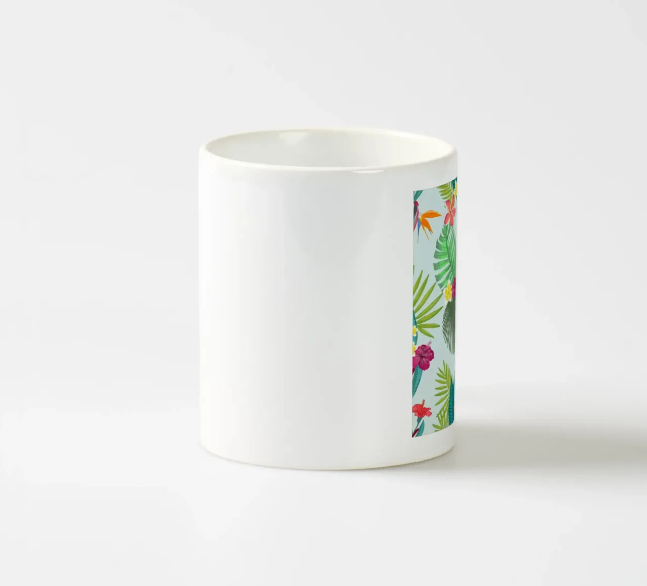 Motif de flamant rose et d'été tropical mug en céramique de gulsengunel
