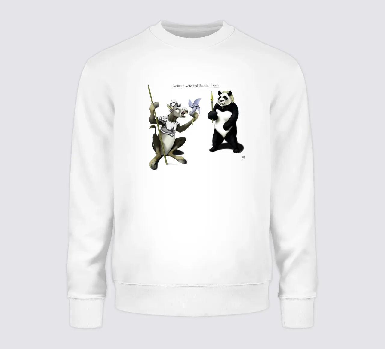 Donkey Xote and Sancho Panda (Titled) felpa da Rob Art | Illustration