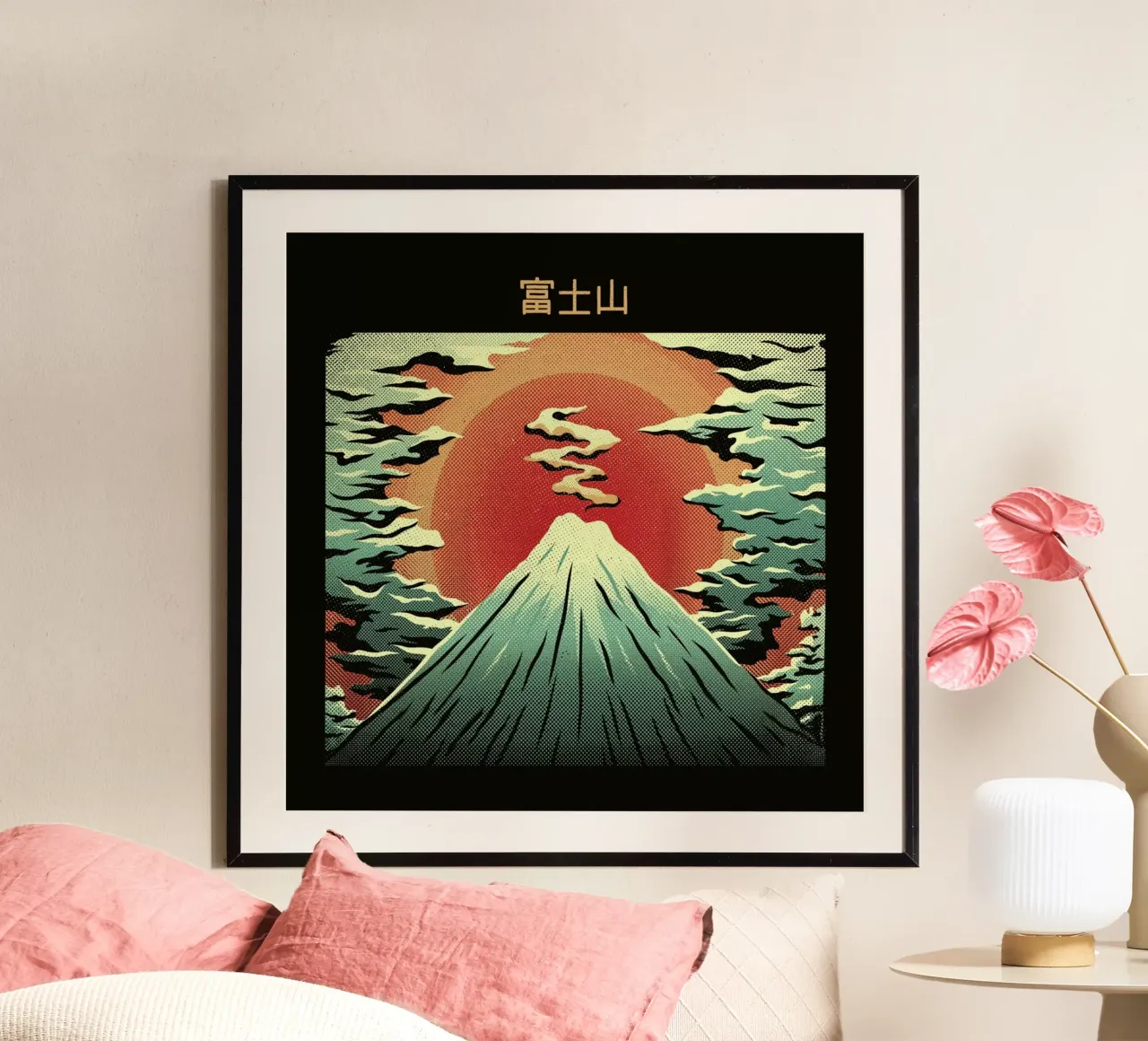 Mount Fuji poster con telaio in alluminio da Tobe Fonseca
