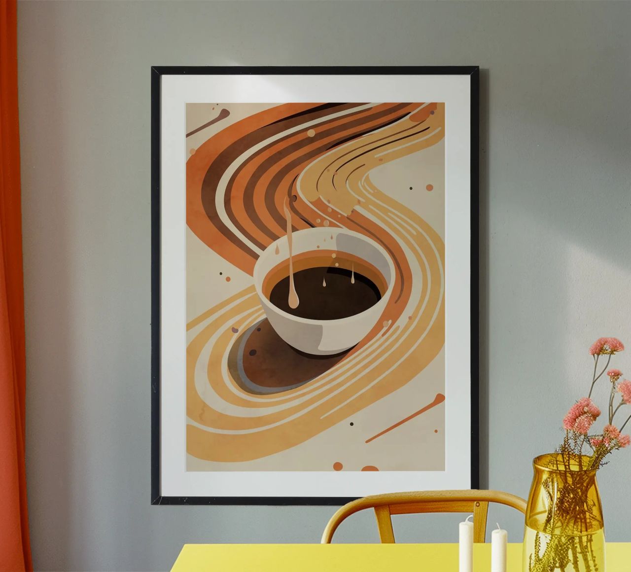 coffee cup poster by Jonathan R NASH