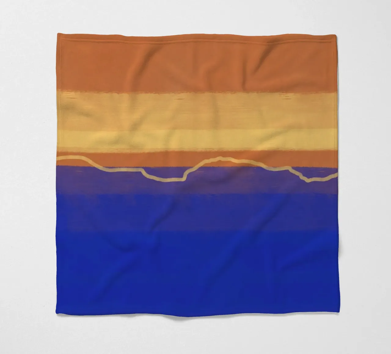 Minimal sunset sky fleece blanket by Little Dean